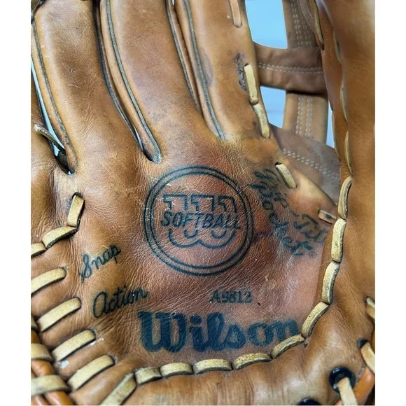 Vintage Wilson 12” Leather Left Hand Softball Glove A9812 - Picture 5 of 5